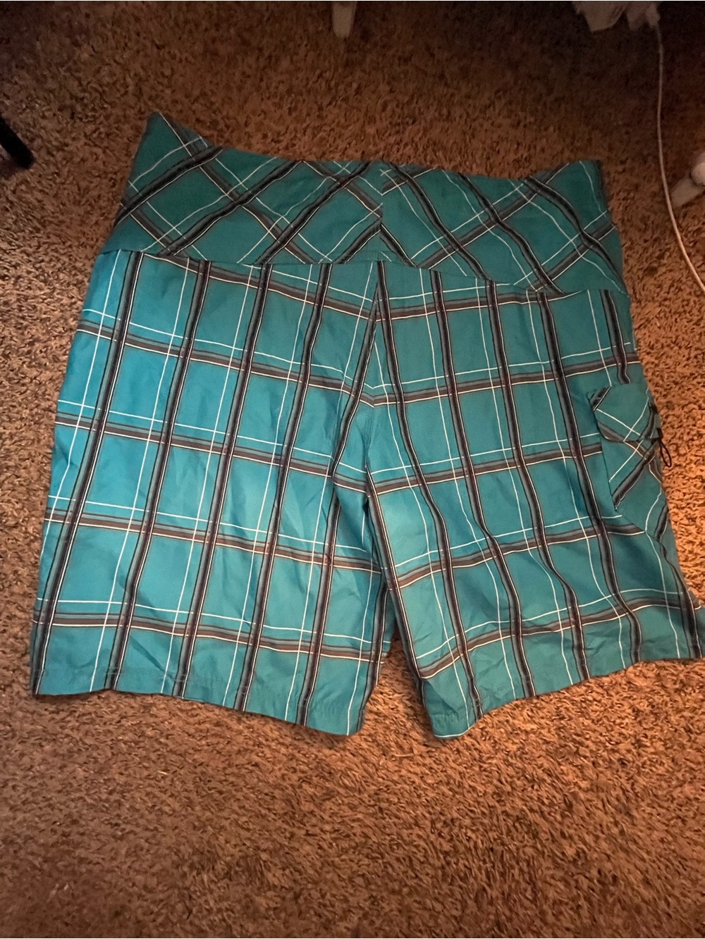 Hurley Phantom Board Shorts Men's Teal Plaid Swim Trunks - Brand: - Picture 3 of 6